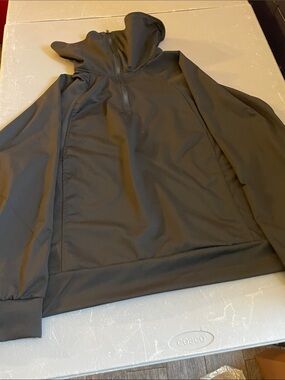Men's Black Hooded Jacket - Lightweight Pullover